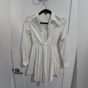 Express White Collared Long